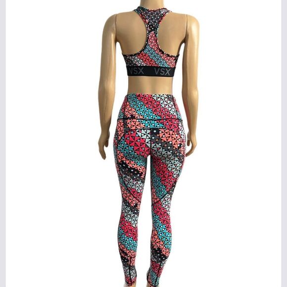 Victoria Secret Sports Set knockout Tight S & Matching Player Bra multicolor M - Picture 3 of 7